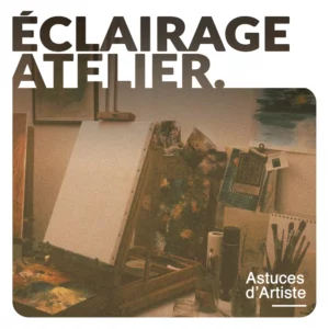 Lampes et éclairage pour atelier d'artiste.