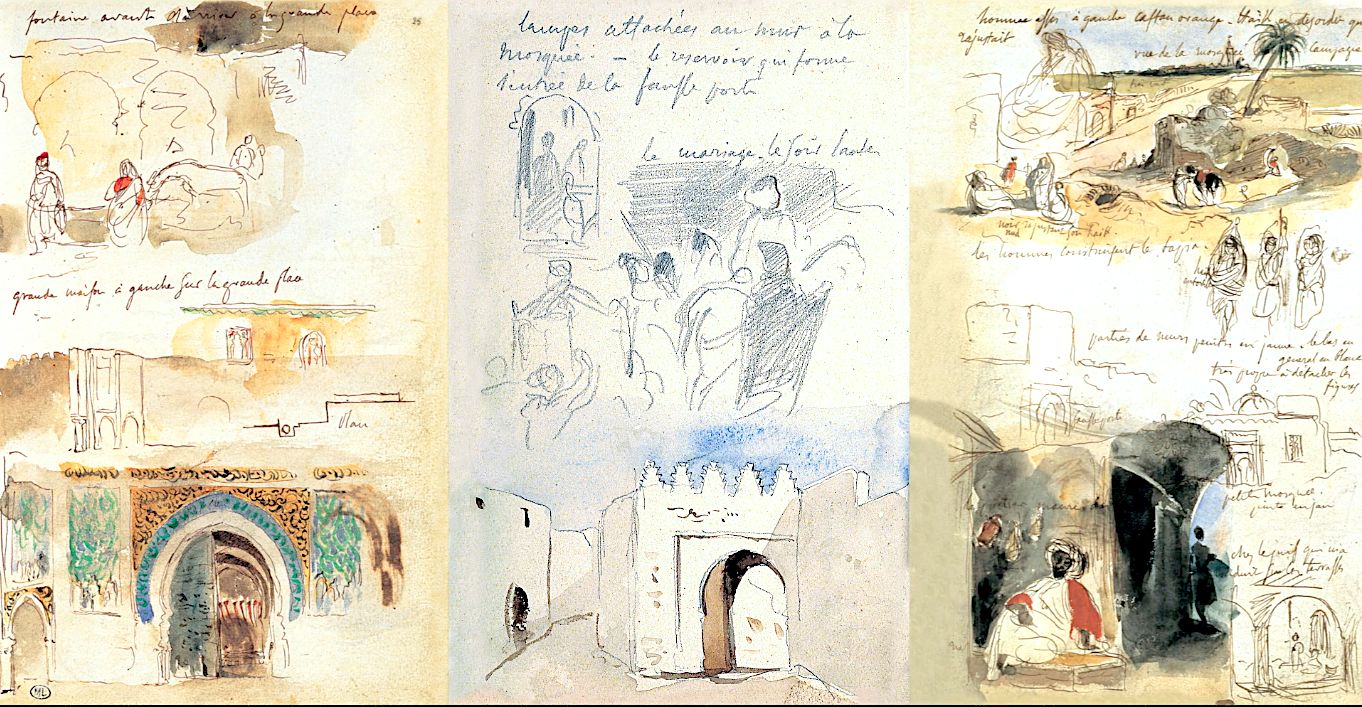 Extraits de carnet de Voyage au Maroc d'Eugène Delacroix.