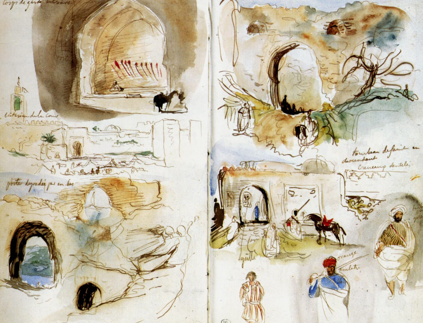 Extraits de carnet de Voyage au Maroc d'Eugène Delacroix.