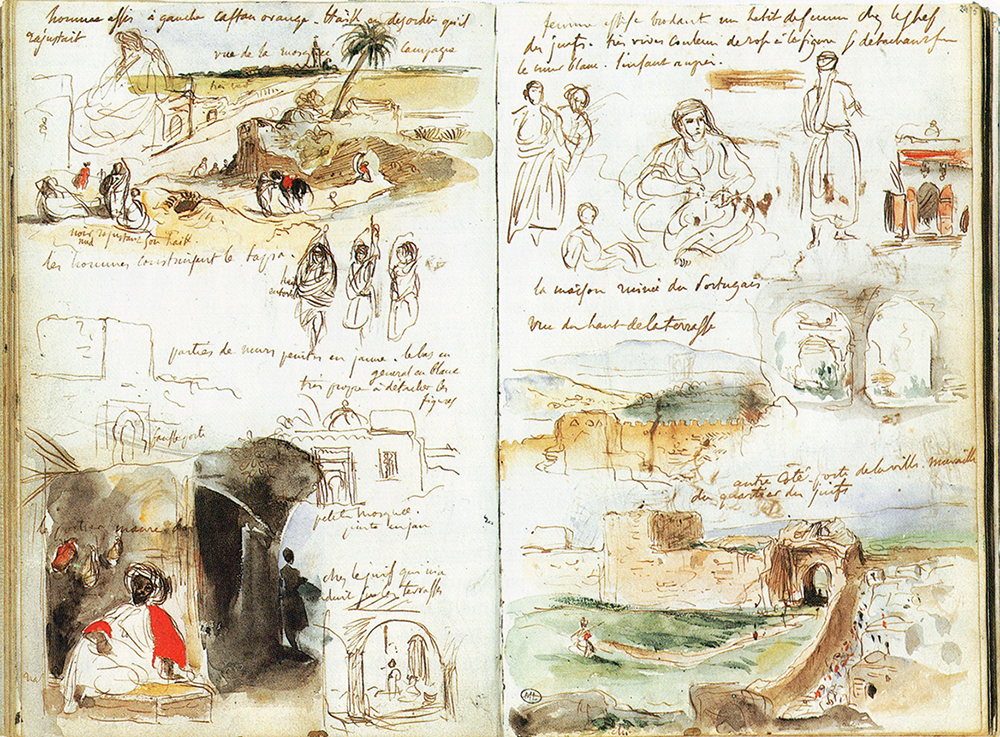 Extraits de carnet de Voyage au Maroc d'Eugène Delacroix.
