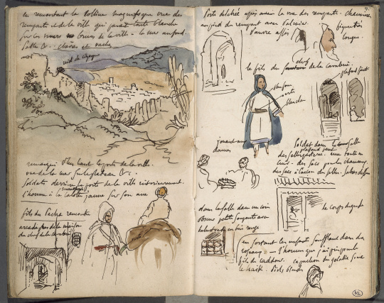 Extraits de carnet de Voyage au Maroc d'Eugène Delacroix.