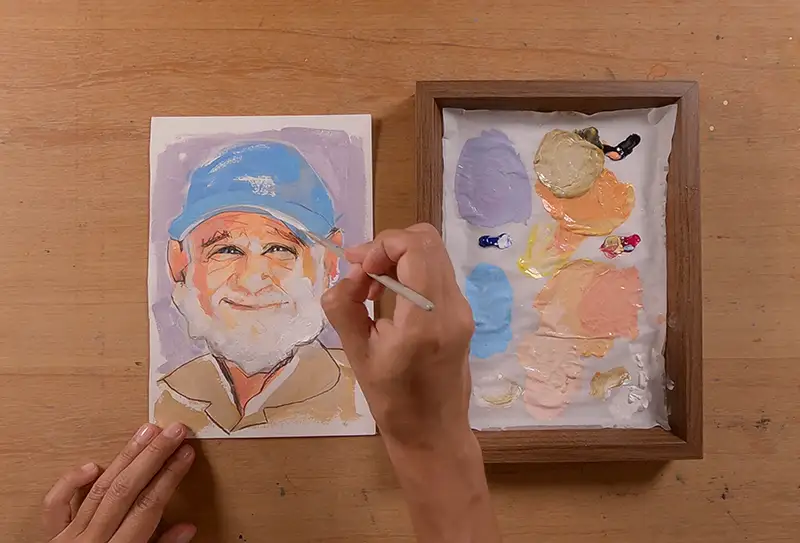 Transformer une palette en verre en palette humide pour l'acrylique et la gouache.