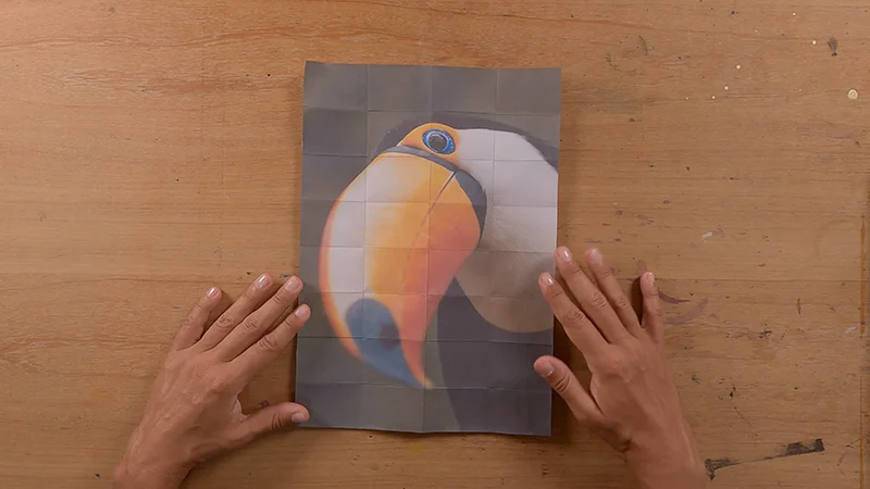 Comment faire un pliage facile pour la grille de la mise au carreau en dessin.